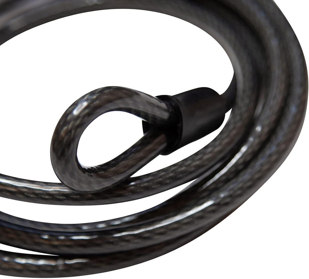 Black Bike Locking Cable and Locking Hitch Combo Y65095