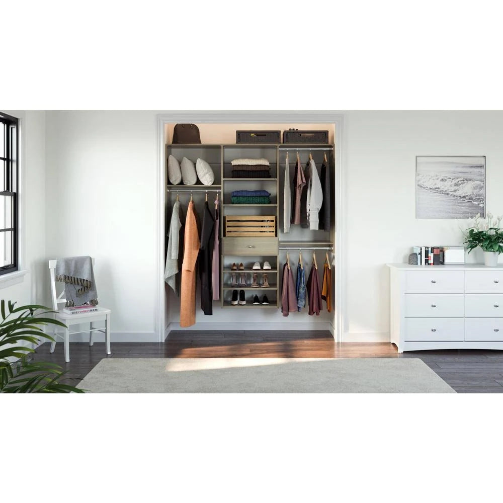 Weathered Grey Wood Closet Kit M7667