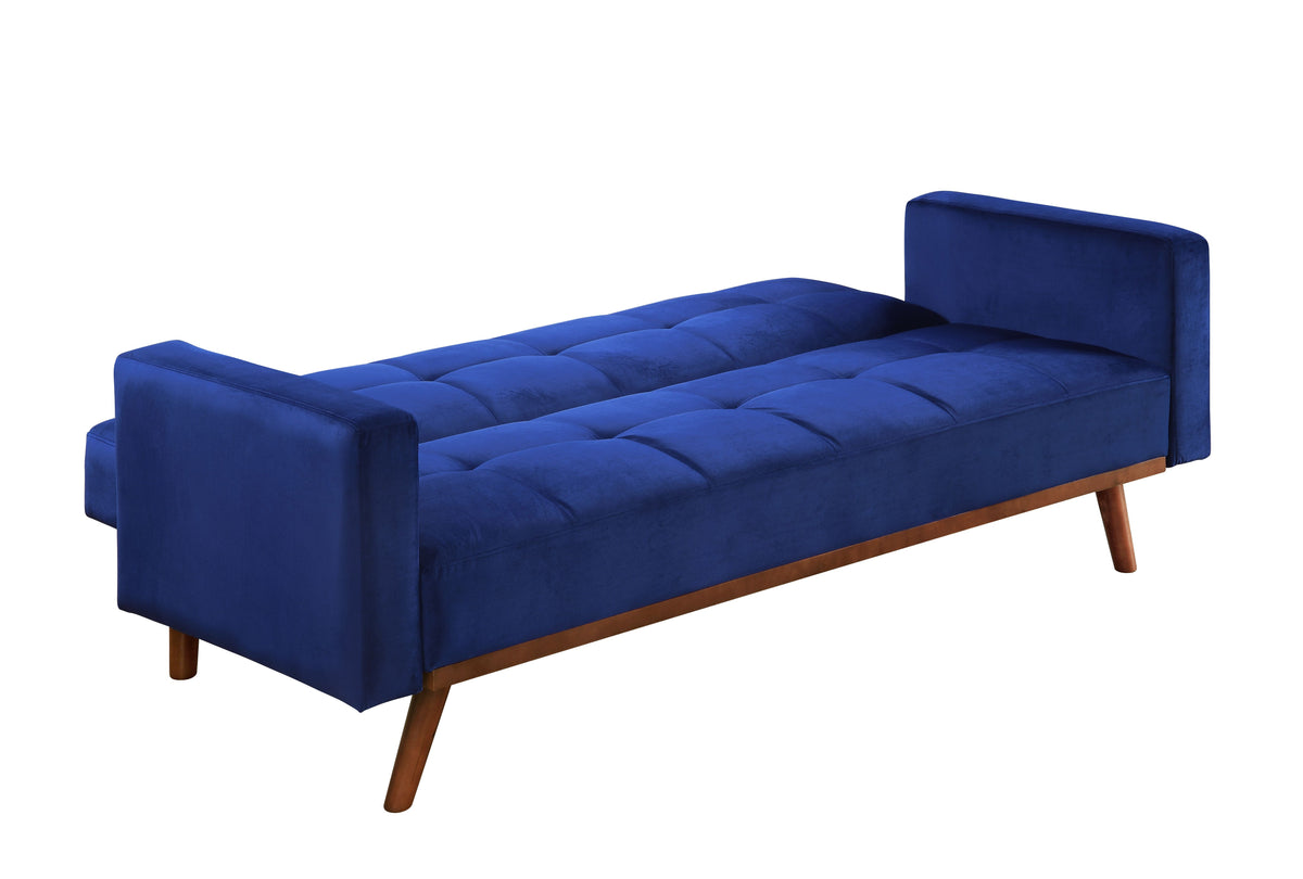 Blue Velvet Adjustable Sofa Z6629