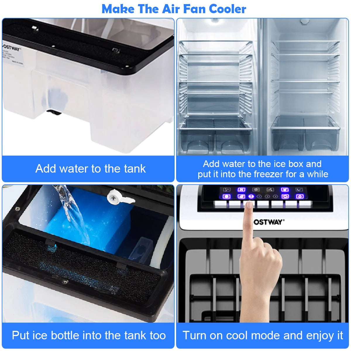 Portable Evaporative Cooler Fan with Remote Control H451479