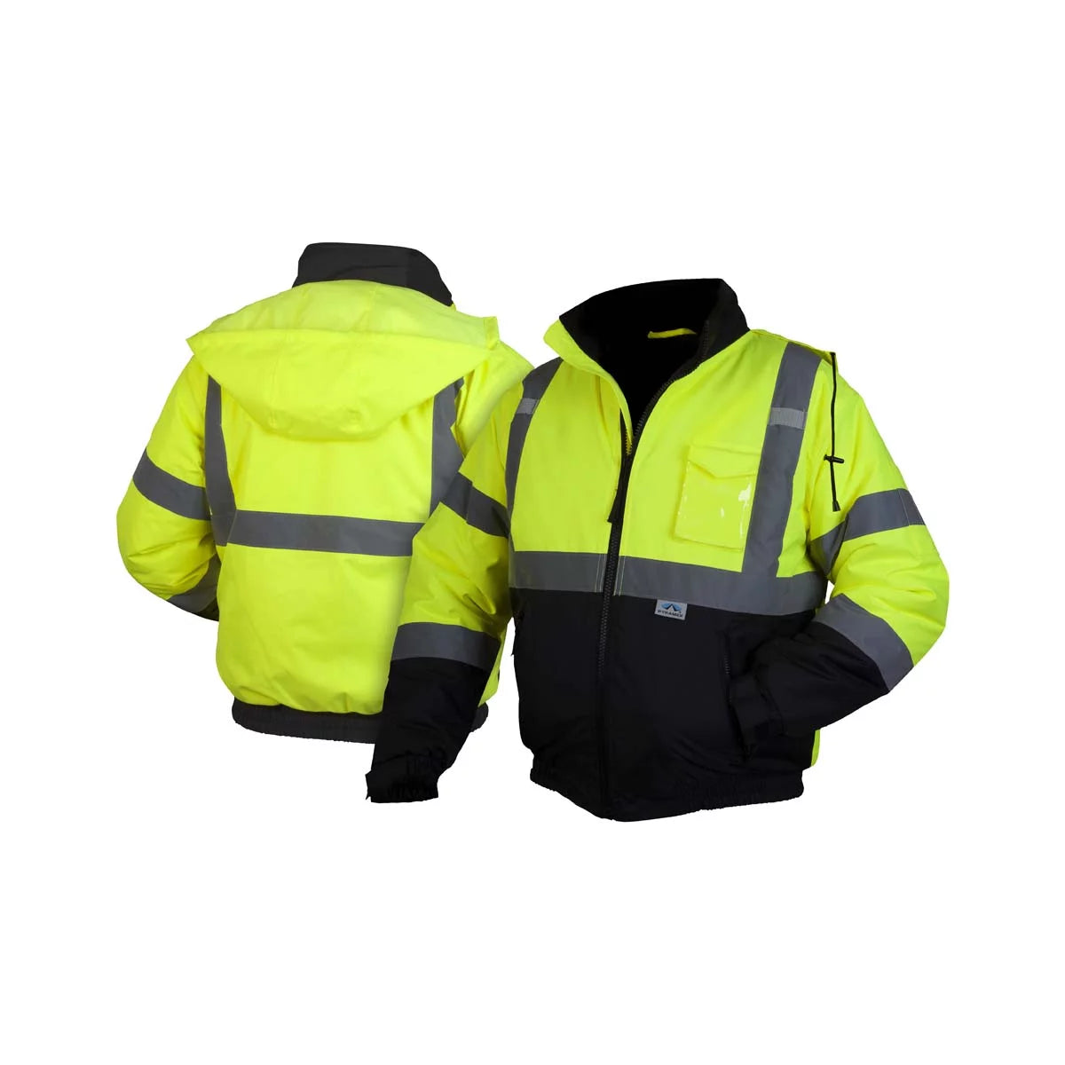 Hi-Vis Lime Bomber Jacket with Quilted Lining Size 4X Large P4686