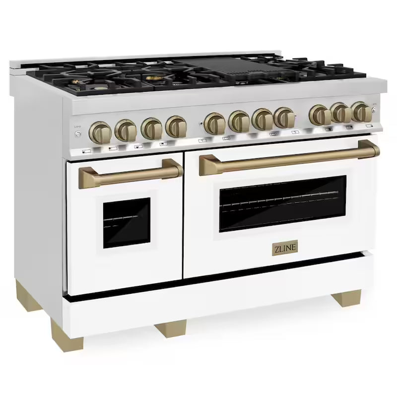 48 in. 7 Burner Double Oven Dual Fuel Range in Stainless Steel X712