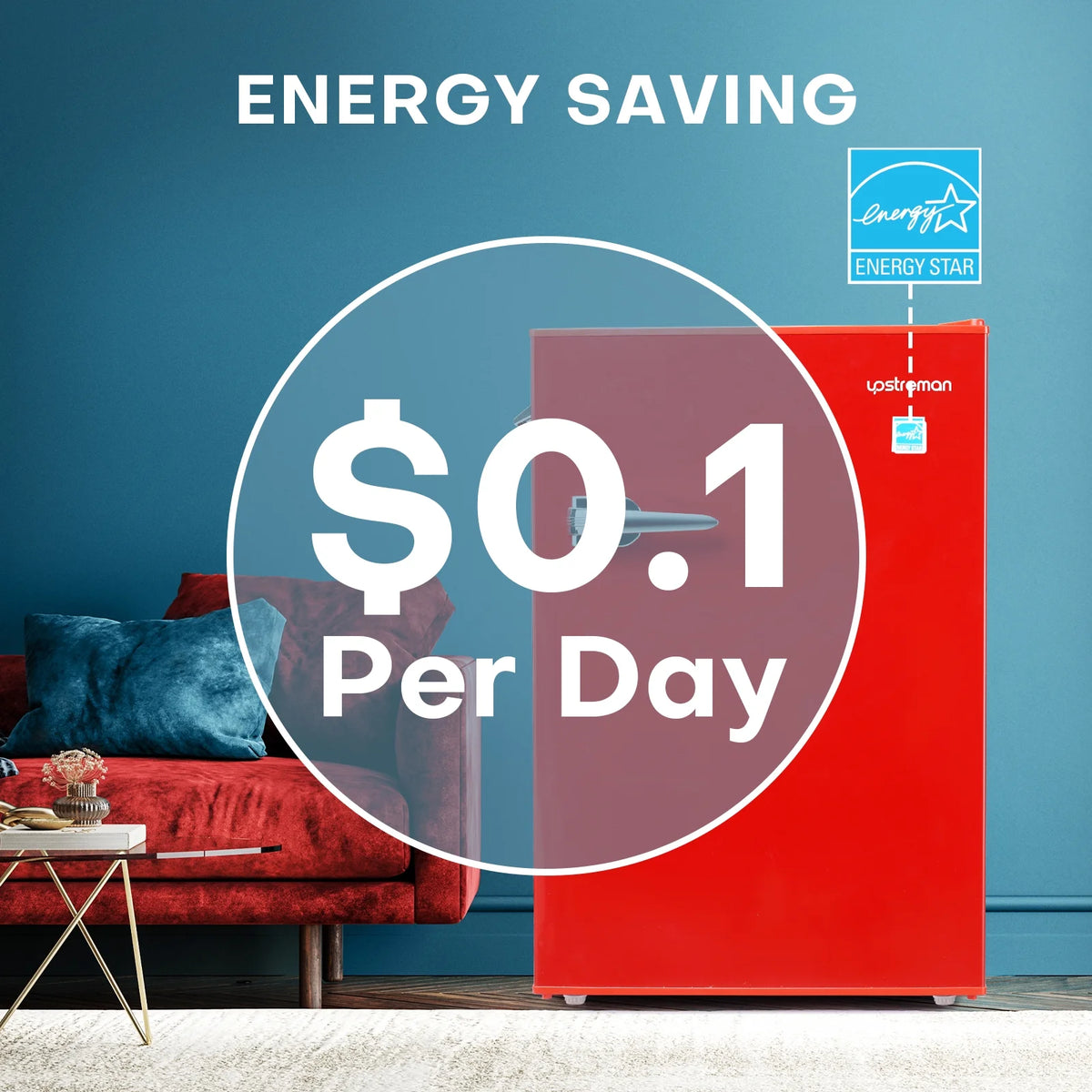 4.5 Cu Ft Retro Compact Refrigerator with Freezer P29303