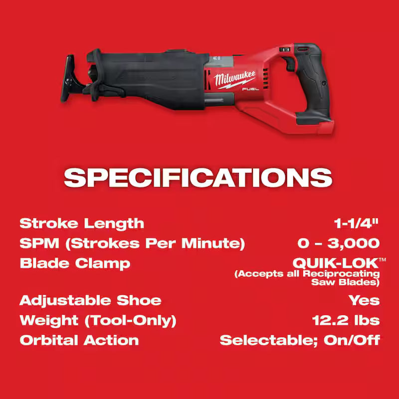 18V Brushless Cordless Reciprocating Saw with Battery & Blade Set S100565