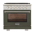 36 5.2 cu. ft. Propane Gas Range in Olive Green S942