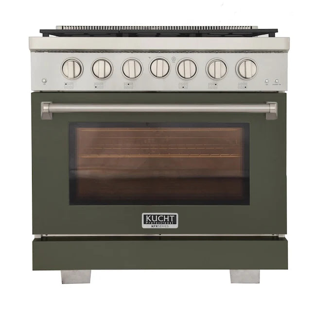 36 5.2 cu. ft. Propane Gas Range in Olive Green S942