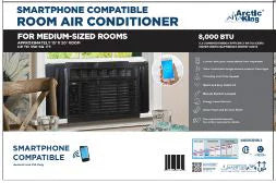8,000 BTU Smart Window Air Conditioner E30969