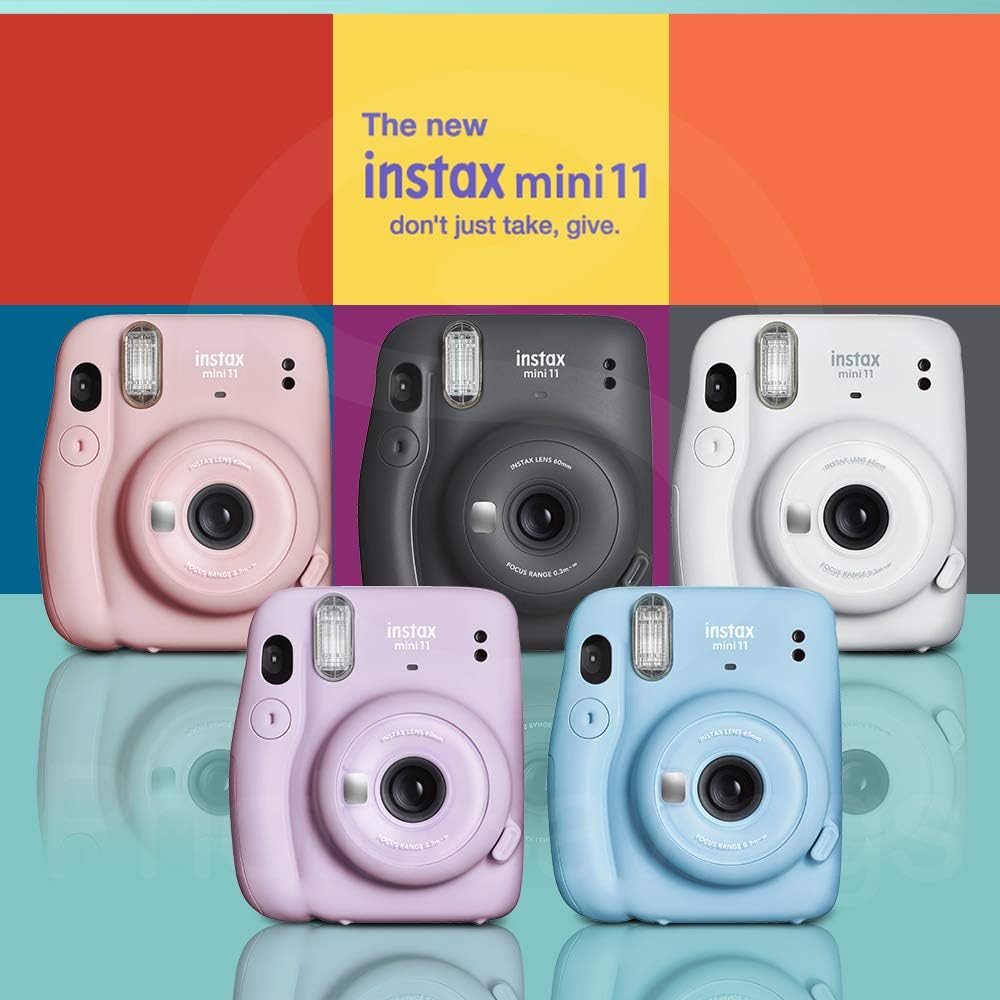 Lilac Purple Instant Film Camera with Twin Film 40 Exposures and Accessory Case A762035