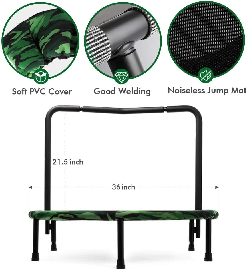 Camo Foldable Kids Trampoline with Handle F3051