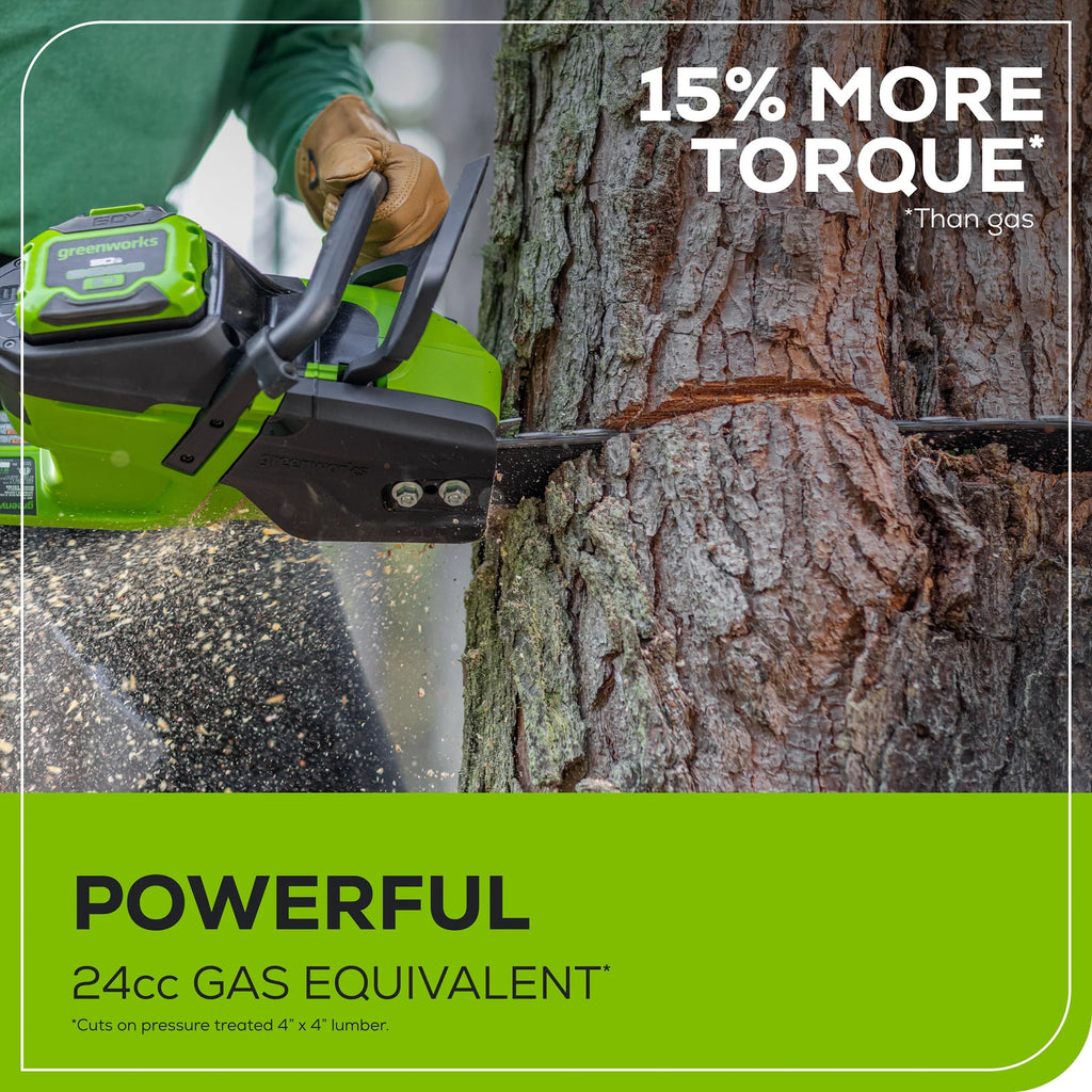 60V 14” 1.2kW Chainsaw with 2.5 Ah Battery & 3 Amp Charger D832618