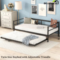 Black Twin Size Metal Daybed with Trundle L42636