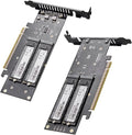 Quad NVMe PCIe 4.0 Expansion Card for 4 NVMe M.2 SSD 2280, Pack of 2 X285990
