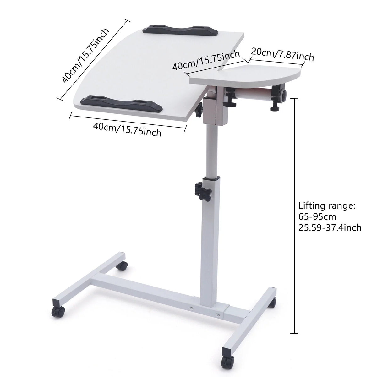 Adjustable Rolling Laptop Desk Sofa Overbed Table K3601