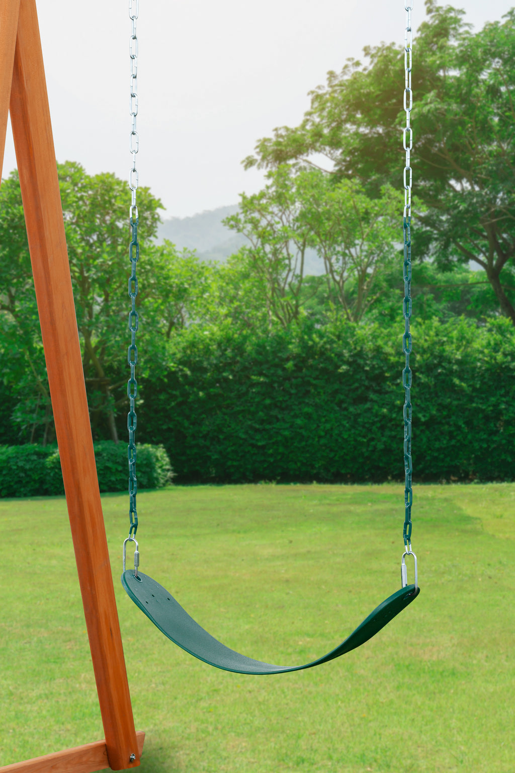 Cedar Swingset with Belt Swings and Trapeze Bar P79109