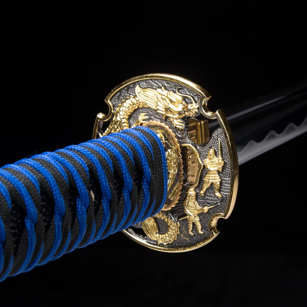 Blue Hand Forged Clay Tempered High Carbon Steel Katana D693135