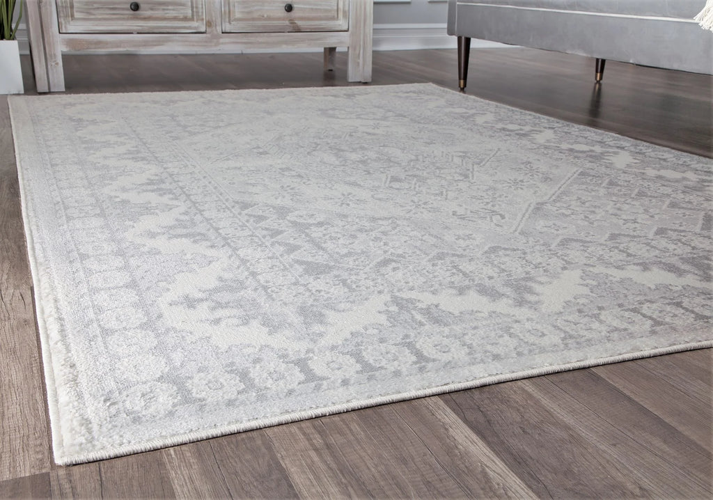 Grey Mist Vintage Transitional Area Rug L3523