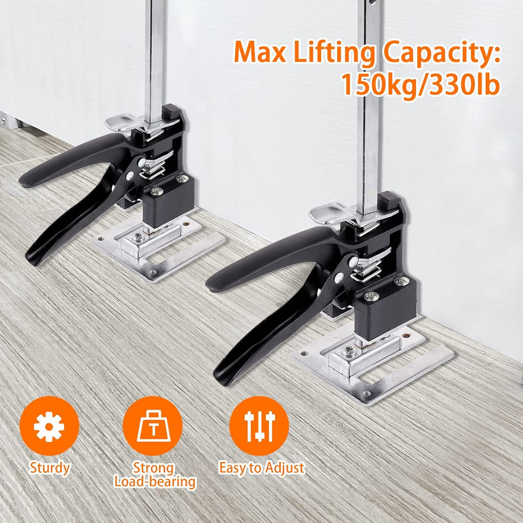 12 Inch Hand Jack Lift Tool with Spirit Level, Pack of 2 V418641