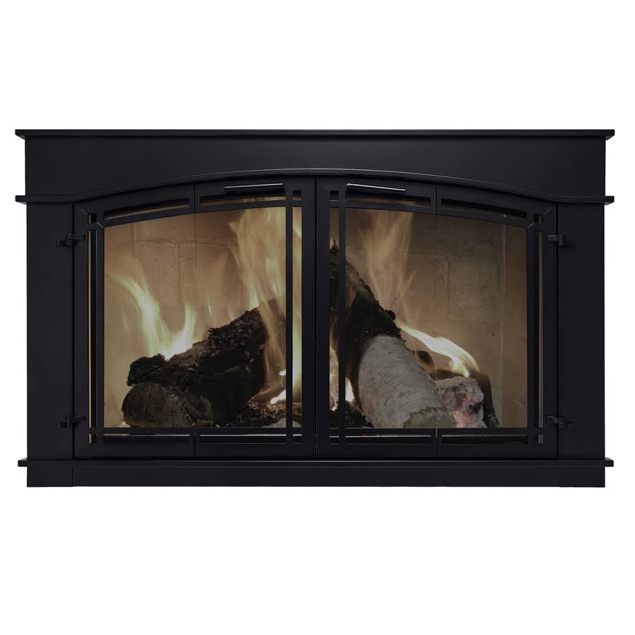 Black Fireplace Glass Door T228