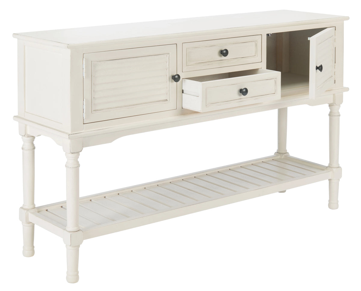 White Wood Console Table with Drawer P73300