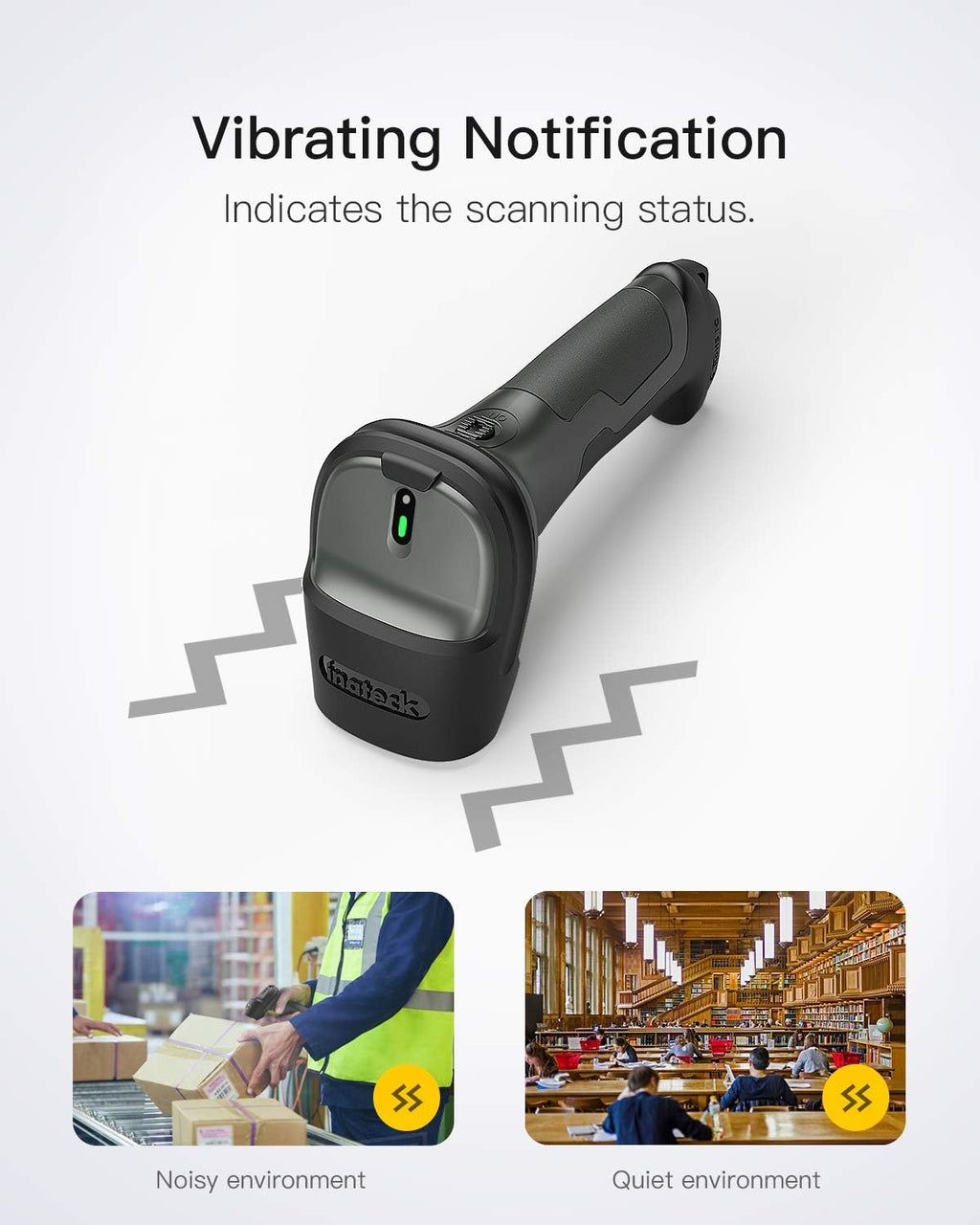 Wireless Barcode Scanner with Bluetooth Adapter G588