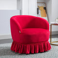 Red Velvet Swivel Barrel Chair O688