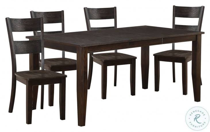 Brown Ladder Back Dining Side Chair Set of 2 S74390