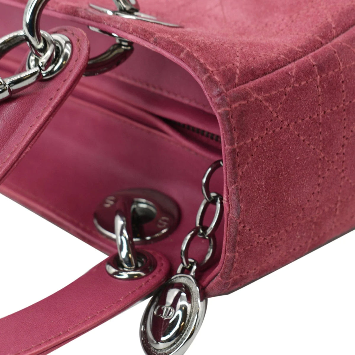 Pre-owned Pink Suede Tote Bag S900
