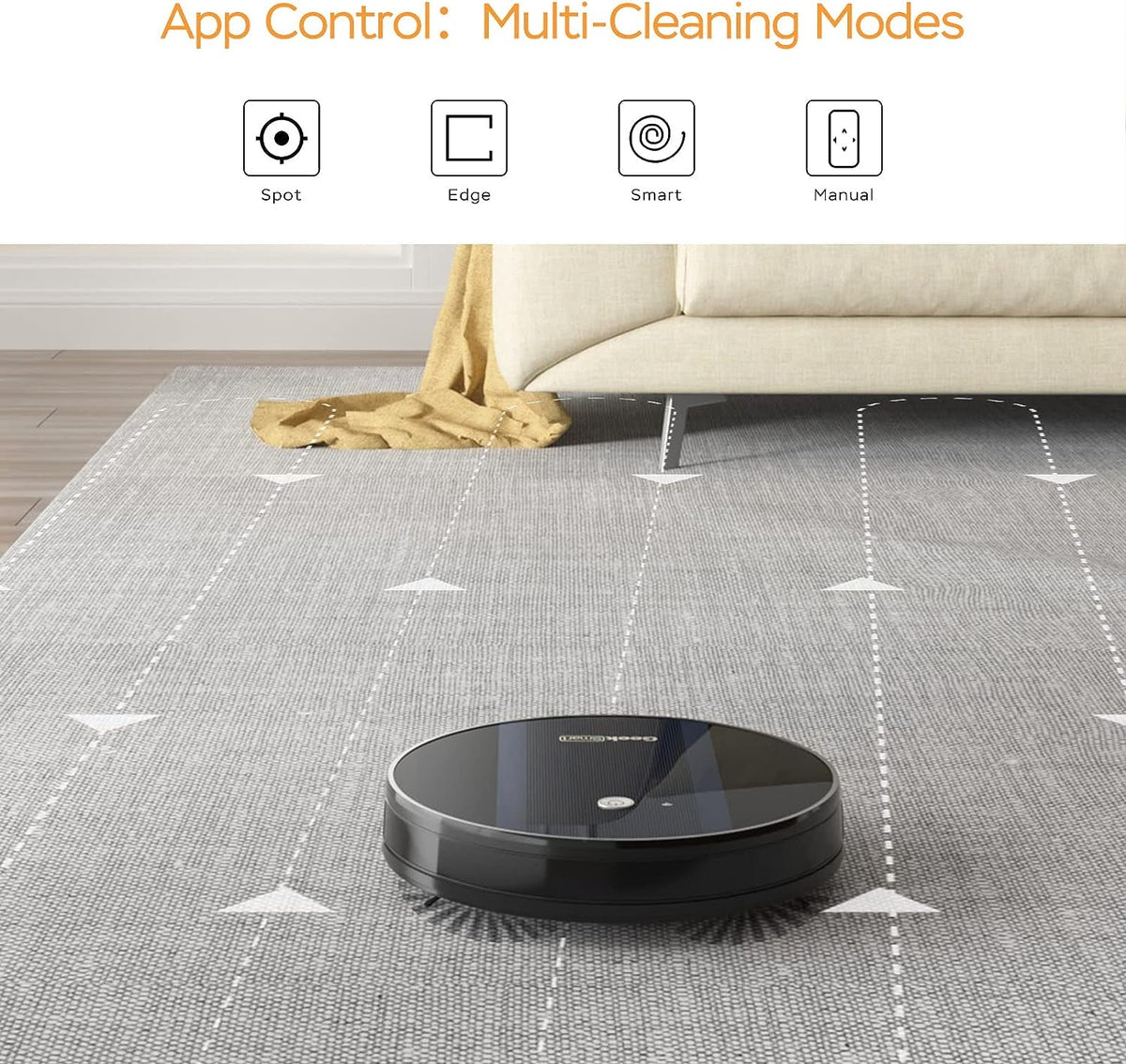 Smart Robot Vacuum Cleaner, Super-Thin, 1800 Pa Suction D74587