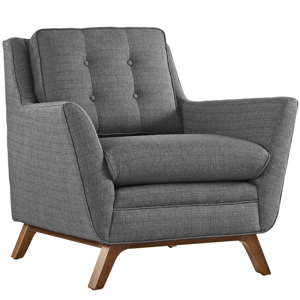 Grey Fabric Sofa Set of Two D501