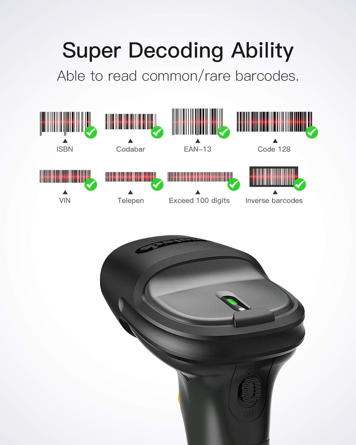 Wireless Barcode Scanner with Bluetooth Adapter N31651