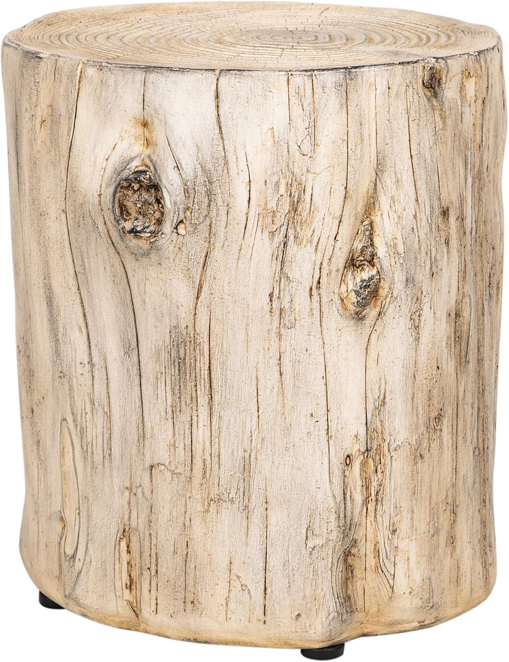Faux Wood Stump Stool Accent Table Brown R3251