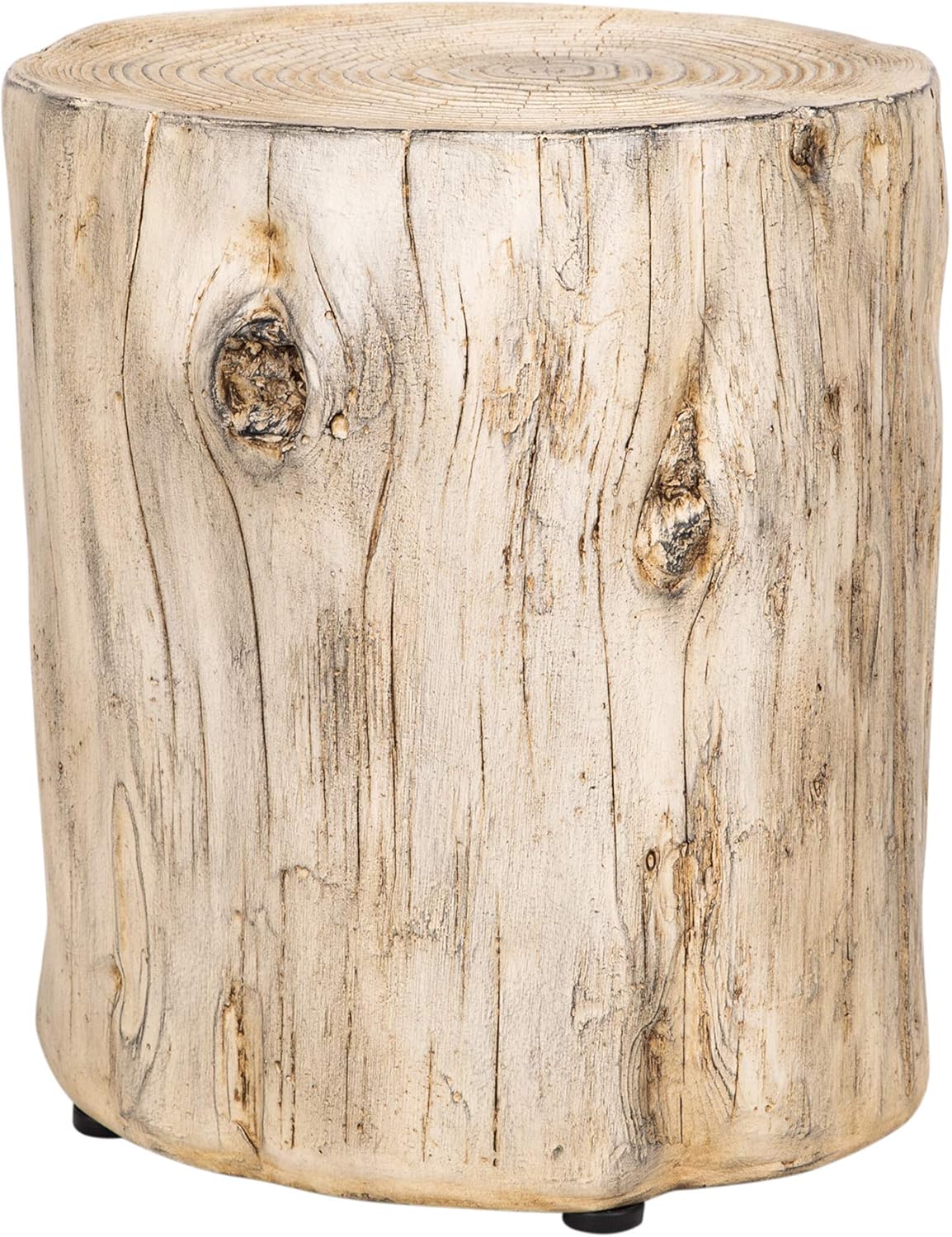 Faux Wood Stump Stool Accent Table Brown R3251