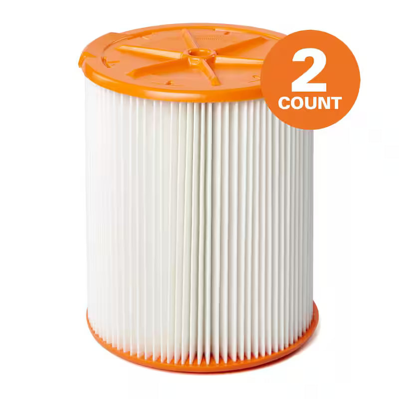 HEPA Wet/Dry Vac Replacement Cartridge Filter 2-Pack A49346
