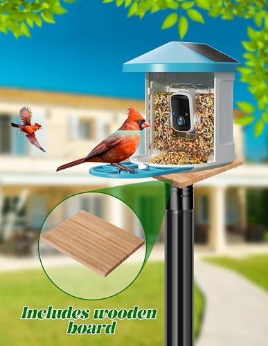 109 Inch Metal Bird Feeder Pole with 5-Prong Base A727