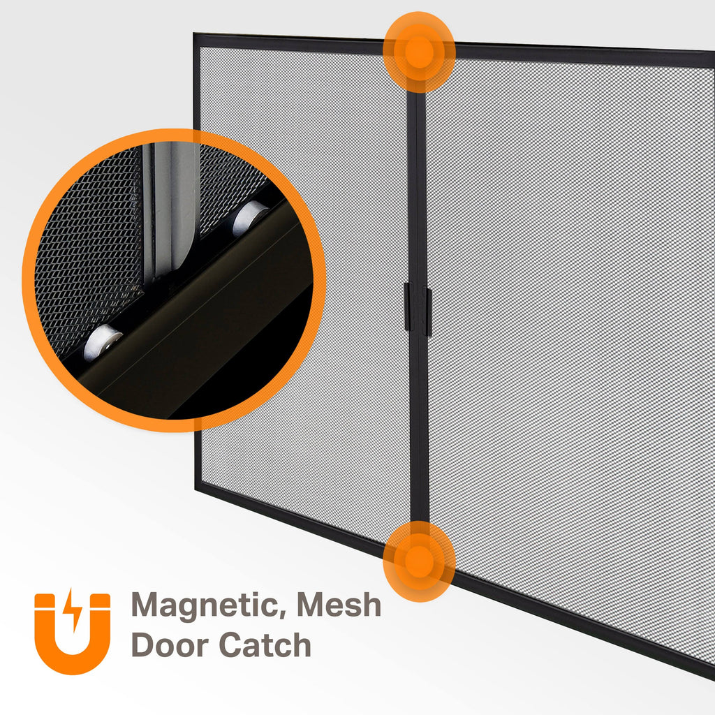 Black Fireplace Glass Door T228