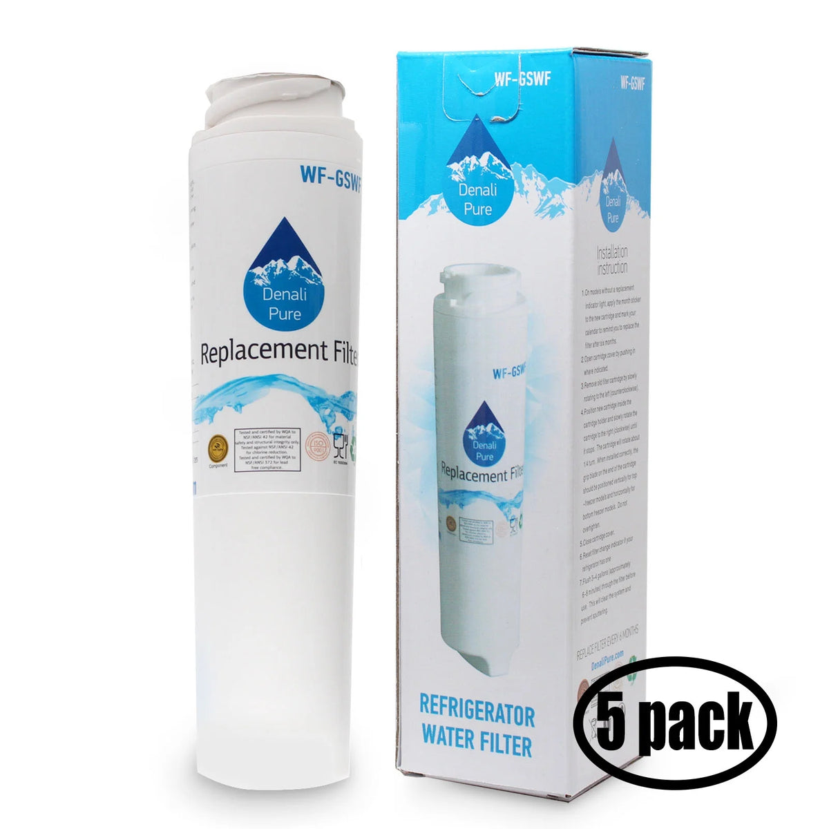 5-Pack Replacement Refrigerator Water Filter A553987