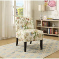 Beige/Green Polyester Blend Accent Chair I657