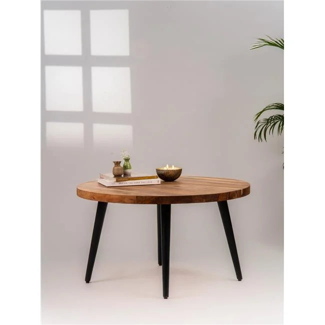 32 in. Solid Wood Round Coffee Table F608