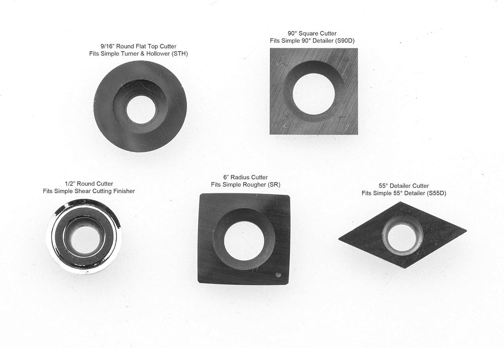 4 Cutter Pack Carbide Cutter for Woodturning Tools A2049