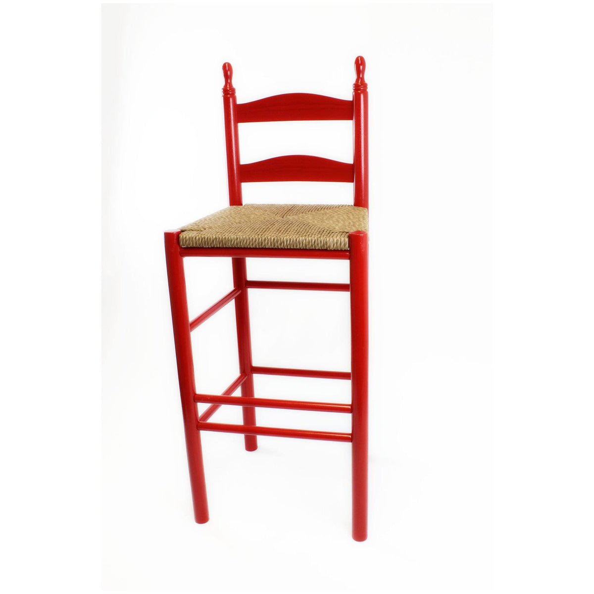 Red Wood Ladderback Barstool M373