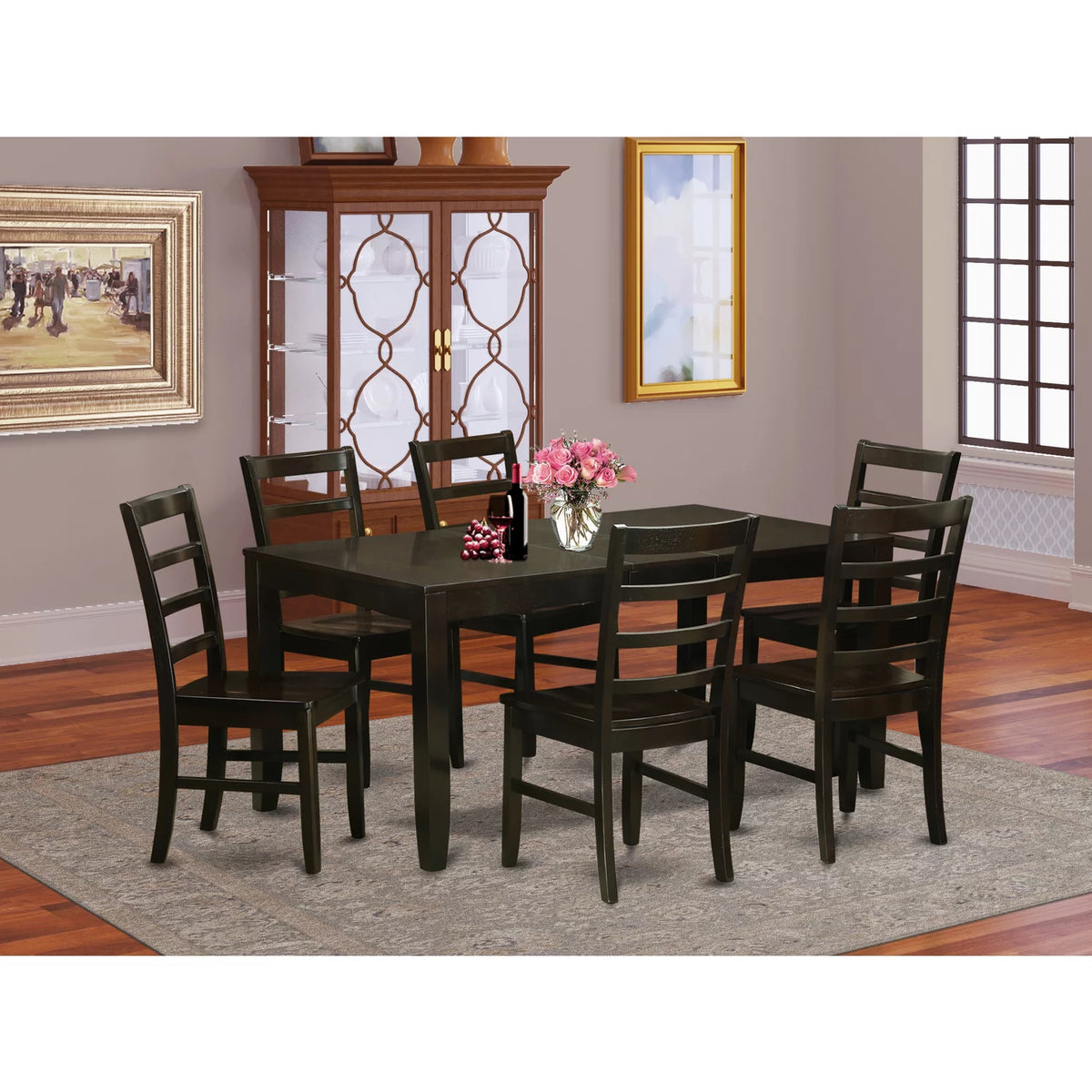 7 Piece Cappuccino Dining Set U639