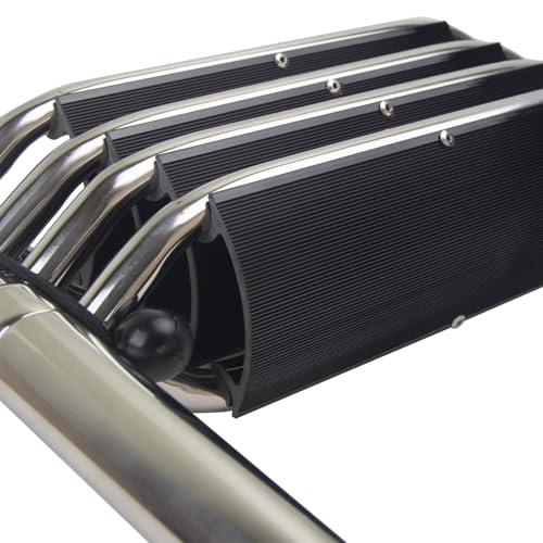 Heavy-Duty Stainless Steel Pontoon Boat Ladder with Handrails C324723
