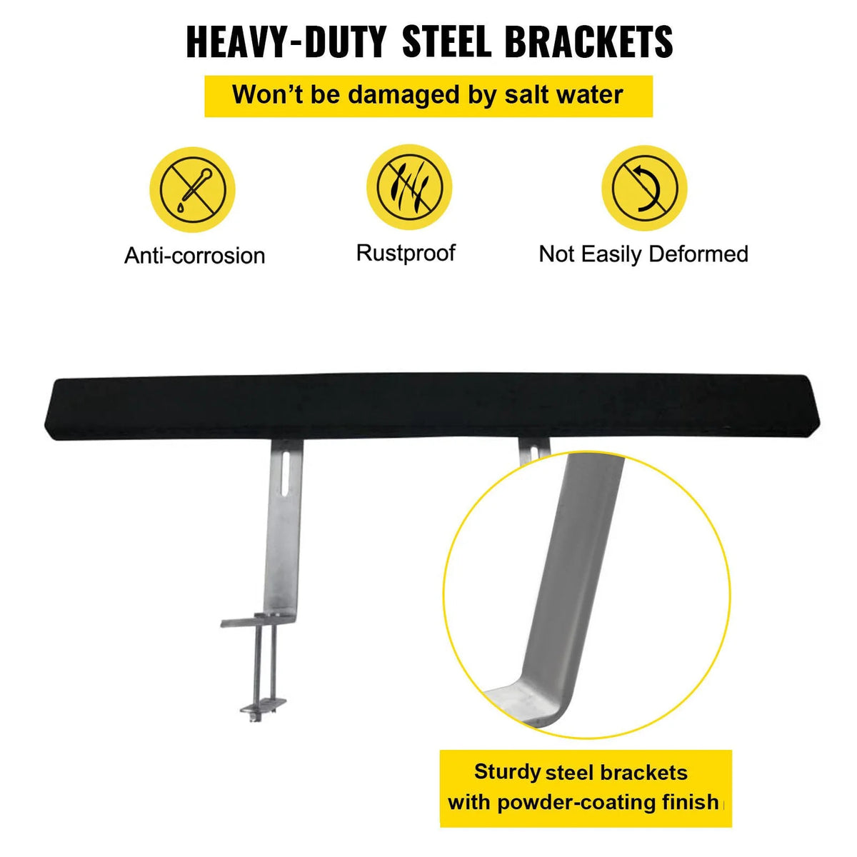 48" Boat Trailer Guide-Ons, 2-Pack, Rustproof Steel with Carpet-Padded Boards G813746