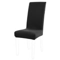 Black Stretch Spandex Dining Chair Covers Set of 4 I93581