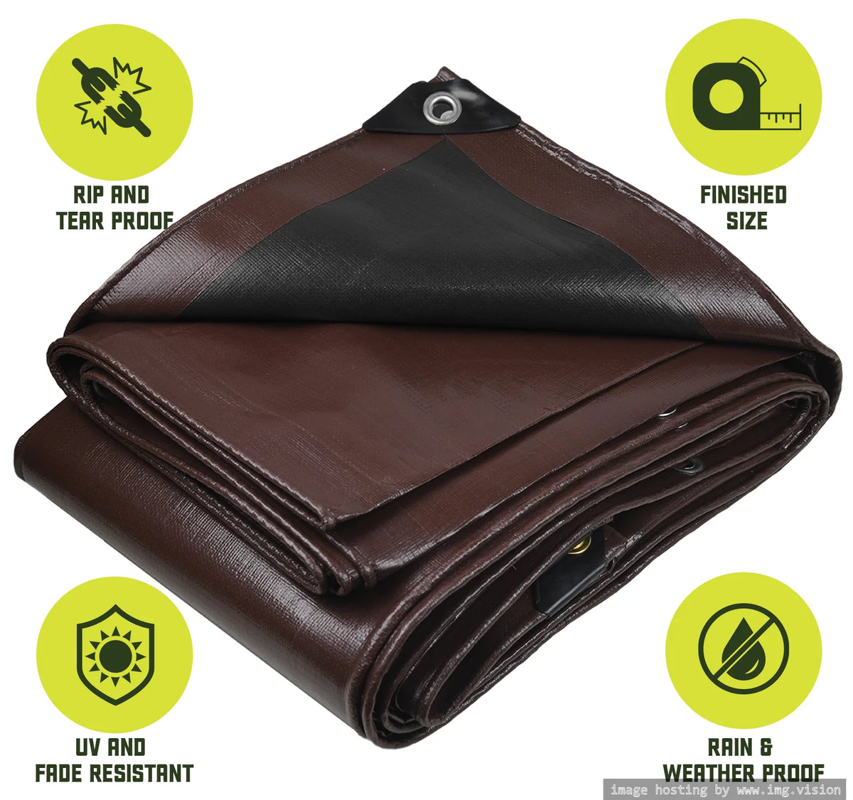 8 Mil Heavy Duty Waterproof Tarp 12′ X 25′Ft Z8800
