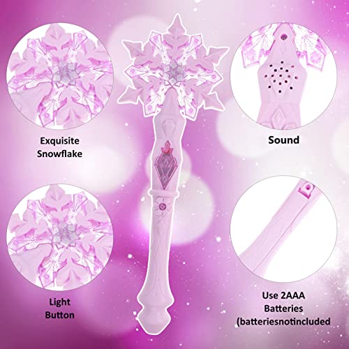 Glow Snowflake Fairy Wand with Sound, 12.59 Inch I989