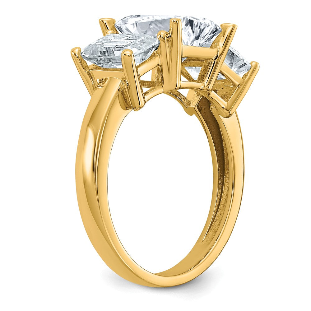 14K Yellow Gold Moissanite Octagon Ring G704