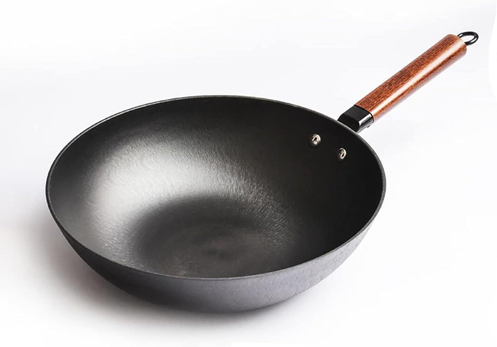 Cast Iron Wok with Glass Lid 32cm B92727