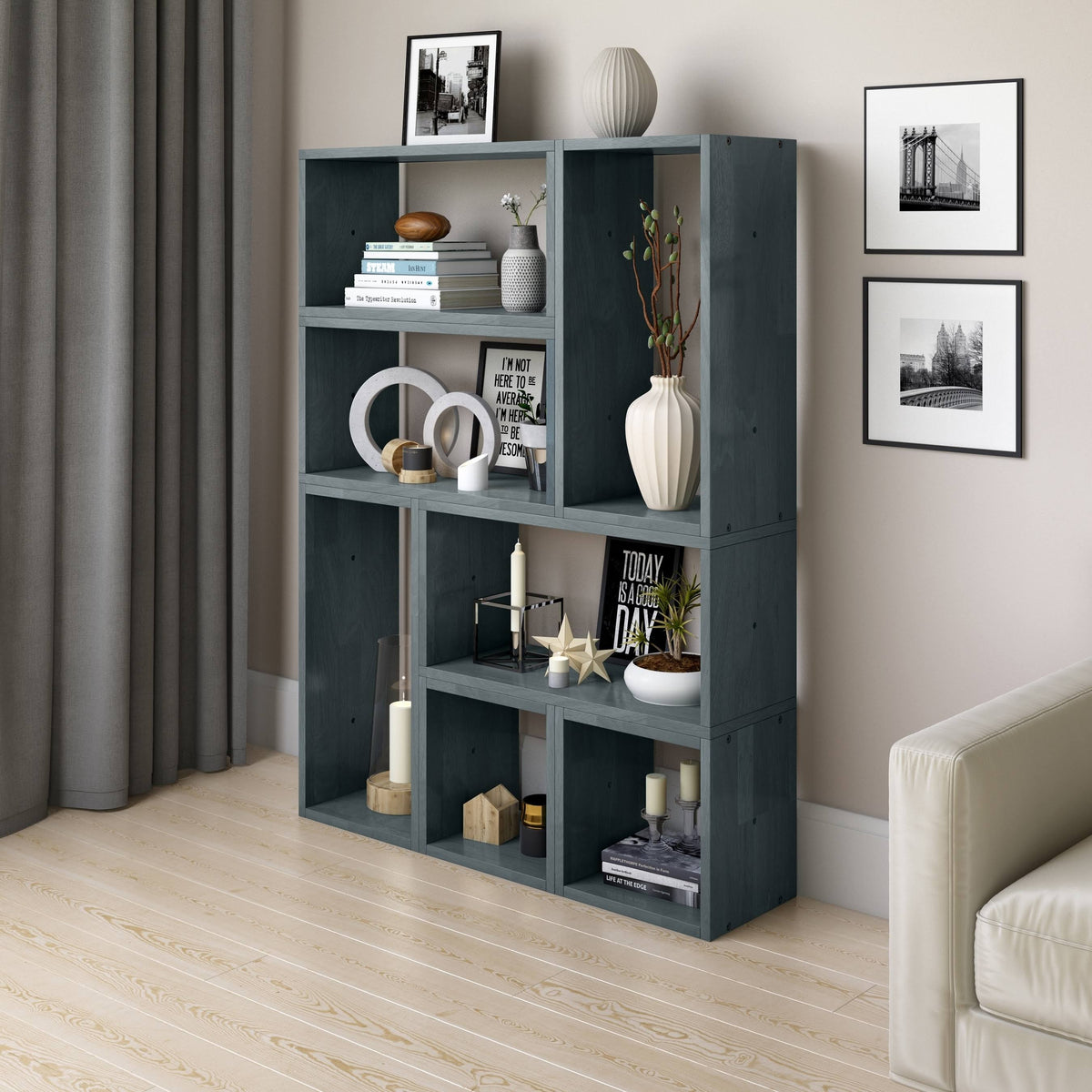 7 Block Wood Shelving Set N7904