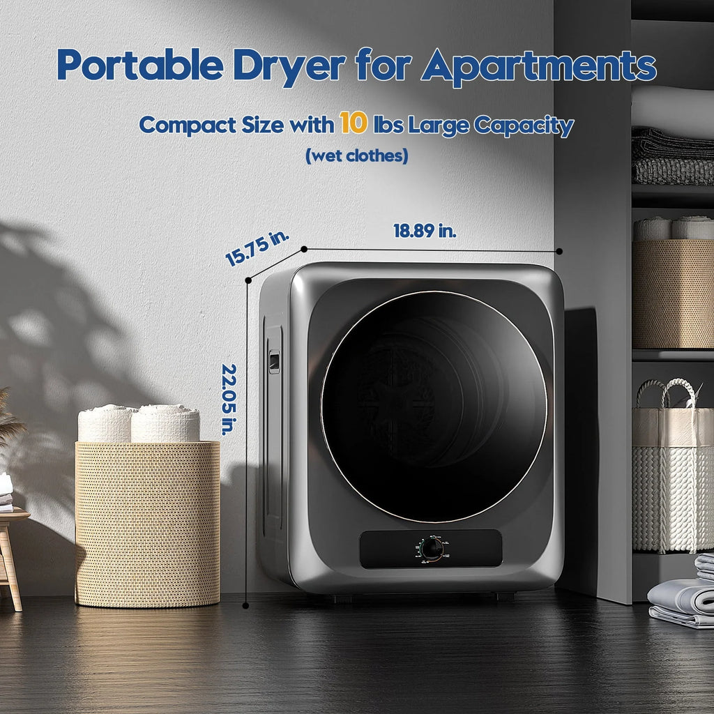850W 1.6 Cu.ft. Portable Electric Laundry Dryer Y593649